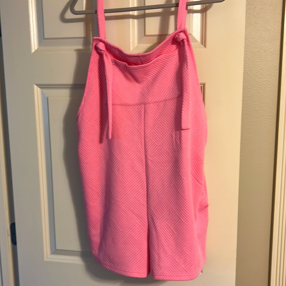 BNWT textured pink romper